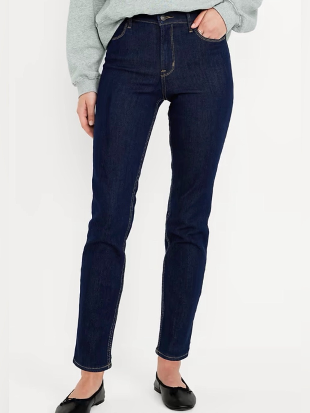 NWT Old Navy High Rise Wow Straight Dark Wash Jeans Size 6